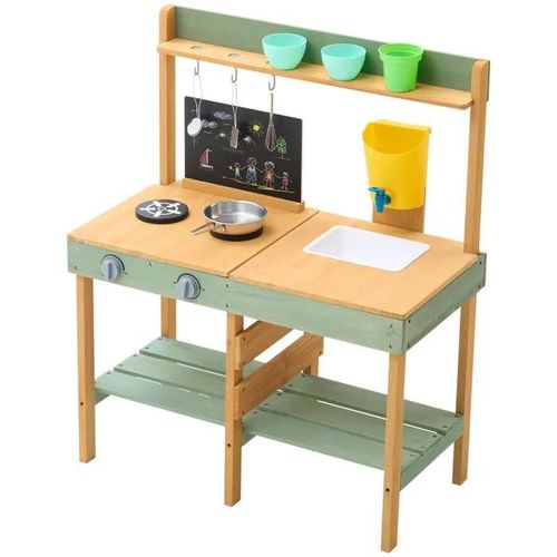 Cuisine En Terre Pour Enfants-Duoku-Jeu D'extérieur Pour Tout-Petits-Avec Jardinière Réchauds Réservoir Robinet Et Accessoires