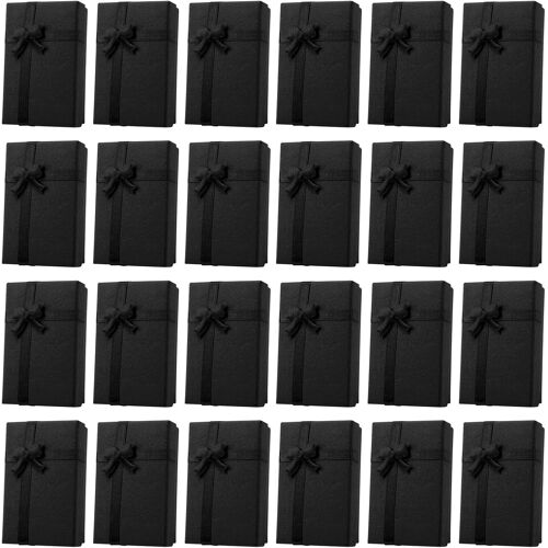 KALANKA-Lot de 24 boîtes cadeaux à bijoux, boîtes d'emballage rectangulaires en carton avec n?ud en ruban, pour anniversaires, mariages, fêtes, festivals, anniversaires, emballage cadeau à faire soi-