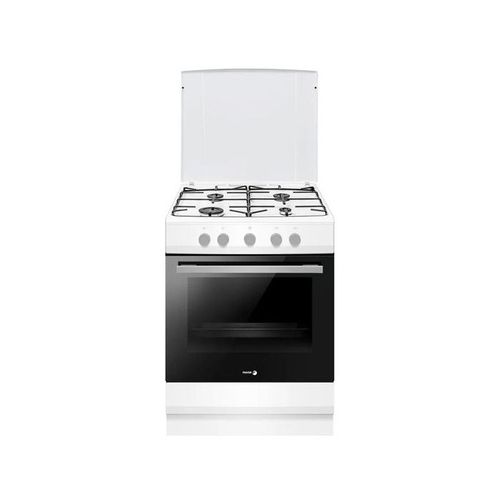 Fagor - Cuisinière 4 foyers gaz four multifonctions catalyse 74l largeur 60cm blanc facg2002b
