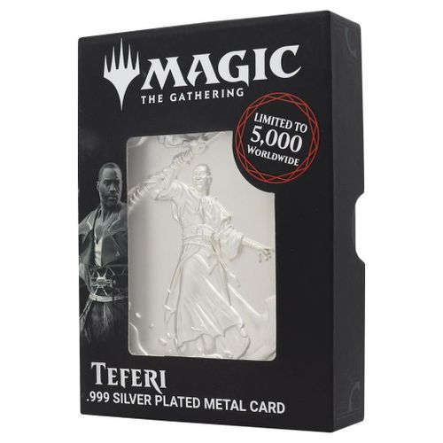 Magic The Gathering - Teferi - Carte Plaquée Argent Collector