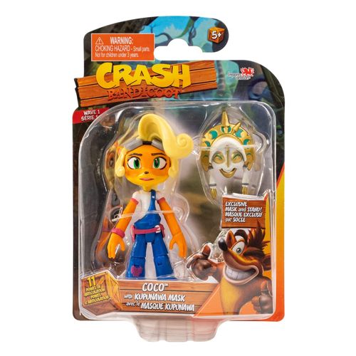 Crash Bandicoot 11cm Coco With Kupuna Mask Collectable Figure