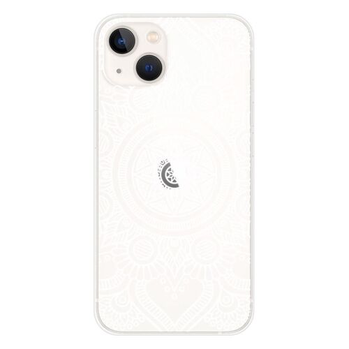 Coque En Silicone - Compatible Apple Iphone 13 - Design Mandala Blanc
