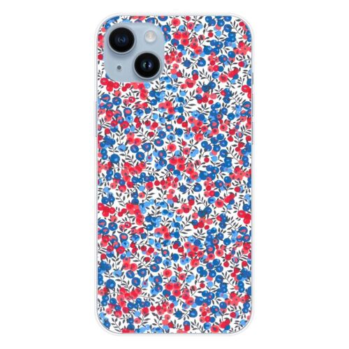 Coque en silicone - Compatible Apple iPhone 14 Plus - design liberty wiltshire bleu