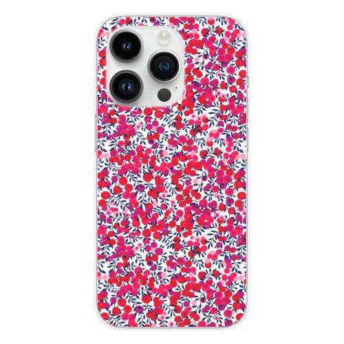Coque En Silicone - Compatible Apple Iphone 14 Pro - Design Liberty Wiltshire Rouge