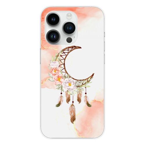 Coque En Silicone - Compatible Apple Iphone 14 Pro - Design Dreamcatcher Lune