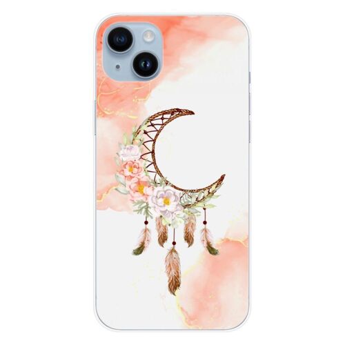 Coque en silicone - Compatible Apple iPhone 14 Plus - design dreamcatcher lune