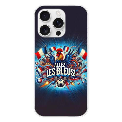 Coque En Silicone - Compatible Apple Iphone 16 Pro - Design Allez Les Bleus