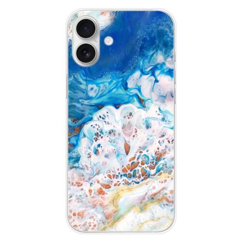 Coque En Silicone - Compatible Apple Iphone 16 Plus - Design Marbre Ocean