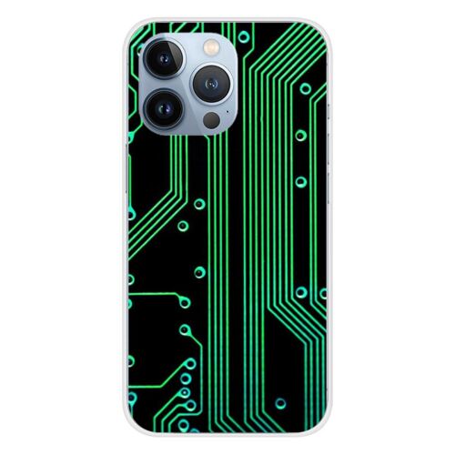 Coque En Silicone - Compatible Apple Iphone 13 Pro - Design Texture Circuit Geek