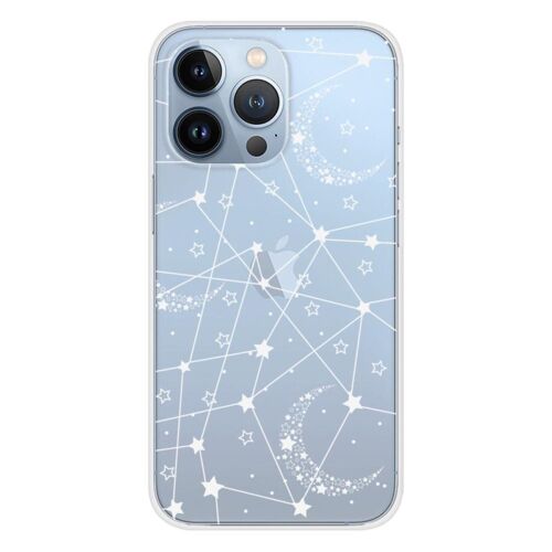 Coque En Silicone - Compatible Apple Iphone 13 Pro - Design Lignes Etoilees