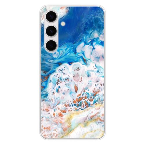 Coque En Silicone - Compatible Samsung Galaxy S24 Fe - Design Marbre Ocean
