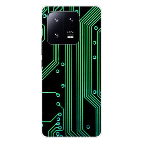 Coque En Silicone - Compatible Xiaomi 13 Pro - Design Texture Circuit Geek
