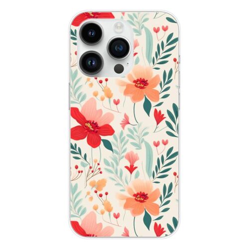 Coque En Silicone - Compatible Apple Iphone 14 Pro - Design Flower Wall
