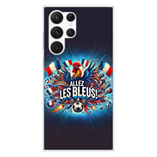 Coque En Silicone - Compatible Samsung Galaxy S23 Ultra - Design Allez Les Bleus