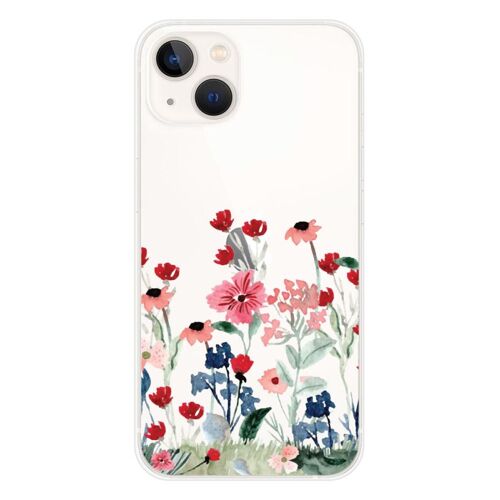 Coque En Silicone - Compatible Apple Iphone 13 - Design Printemps En Fleurs