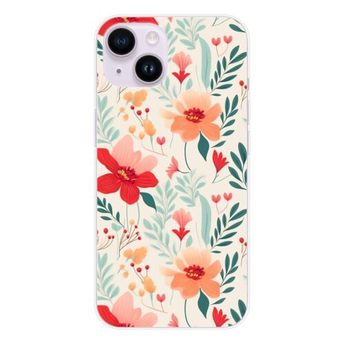 Coque En Silicone - Compatible Apple Iphone 14 - Design Flower Wall