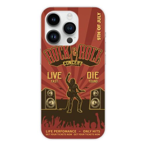 Coque En Silicone - Compatible Apple Iphone 15 Pro - Design Rock And Roll