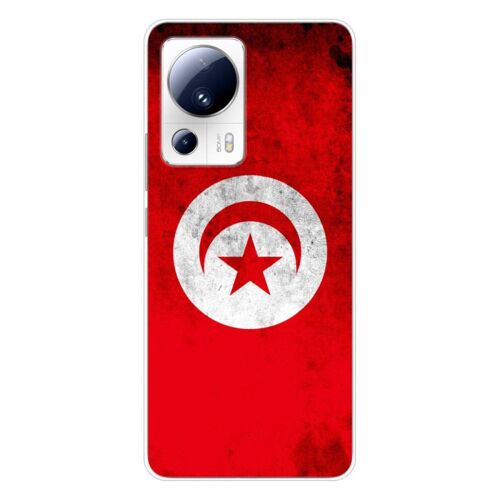 Coque En Silicone - Compatible Xiaomi 13 Lite - Design Drapeau Tunisie