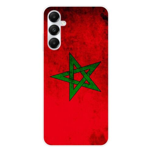 Coque En Silicone - Compatible Samsung Galaxy A05s - Design Drapeau Maroc