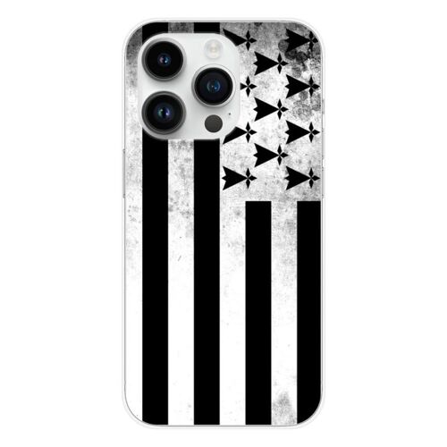 Coque En Silicone - Compatible Apple Iphone 15 Pro - Design Drapeau Bretagne