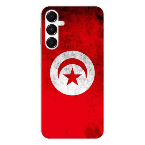 Coque En Silicone - Compatible Samsung Galaxy A16 - Design Drapeau Tunisie