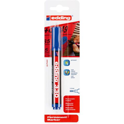 Edding Marqueur Permanent 330 Blister De 1 Bleu 1-5 Mm
