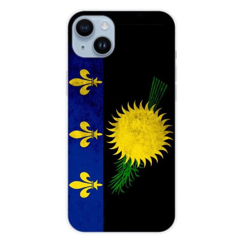 Coque en silicone - Compatible Apple iPhone 14 Plus - design drapeau guadeloupe