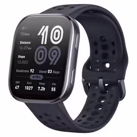 Amazfit Bip 6 Black 1.97" AMOLED Numérique 390 x 450 Écran tactile Noir GPS (satellite)