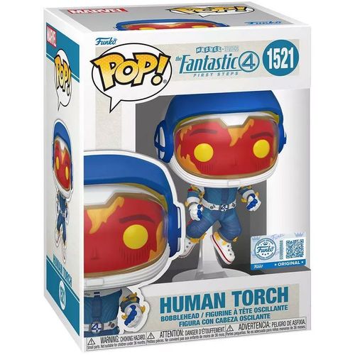 Figurine Funko Pop - Les 4 Fantastiques, Premiers Pas [Marvel] N°1521 - La Torche Humaine (Combinaison D'astronaute) (85358)