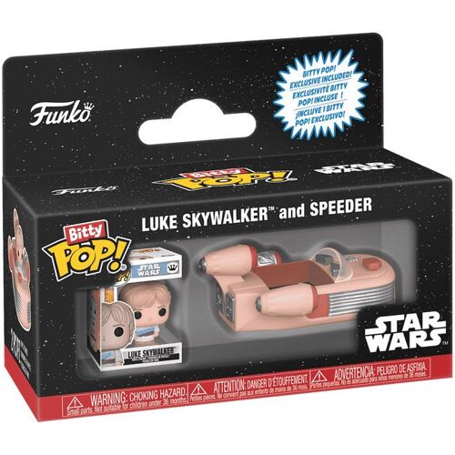 Figurine Funko Pop - Star Wars 4 : Un Nouvel Espoir - Luke Skywalker Et Speeder - Bitty Pop (85519)