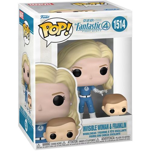 Figurine Funko Pop - Les 4 Fantastiques, Premiers Pas [Marvel] N°1514 - Femme Invisible & Franklin (83583)