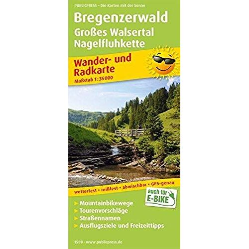 Bregenzerwald, Großes Walsertal, Nagelfluhkette Wander- Und Radkarte 1 : 35 000