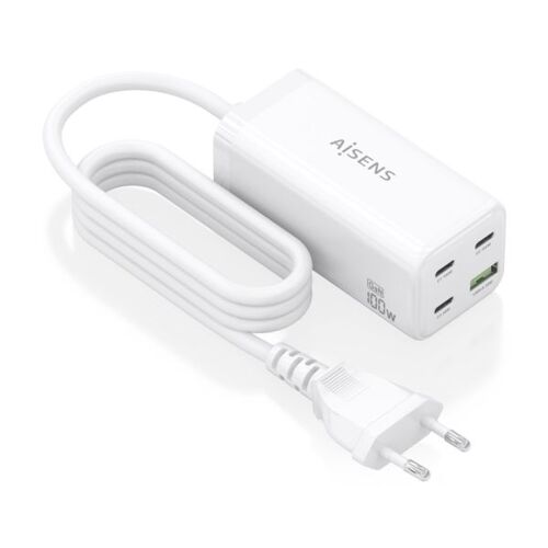Aisens Asch-100w4p053-W Chargeur D'appareils Mobiles Universel Blanc Secteur Charge Rapide Intérieure