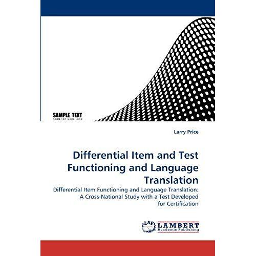 Differential Item And Test Functioning And Language Translation