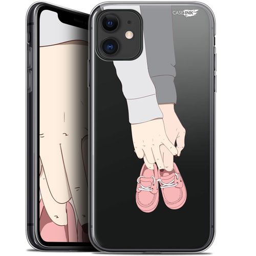 Caseink Coque Pour Apple Iphone 11 (6.1 ) Gel Hd [ Imprimé En France - Iphone 11 Coque - Souple - Antichoc ] A Deux Mon Bébé