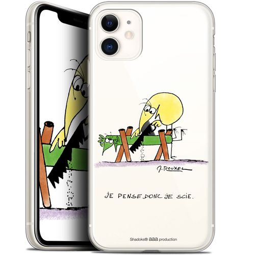 Caseink Coque Pour Apple Iphone 11 (6.1 ) [Licence Officielle Collector Les Shadoks® Design Je Pense Donc - Souple - Ultra Fin ]