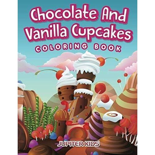 Chocolate And Vanilla Cupcakes Coloring Book