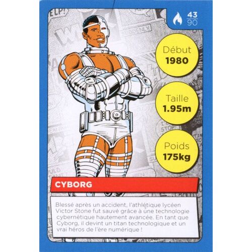 Carte À Collectionner Collector - 43 (Cyborg) / Dc Comics - Auchan 2022