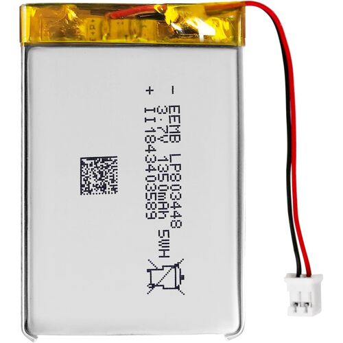Batterie Lithium Polymère 3,7v 1350mah 803448 Batterie Rechargeable Lipo Avec Connecteur Molex Avec Vxi Blue Parrott - Vérifier La Polarité De L'équipement Et Du Connecteur Avant L'achat