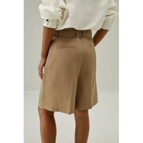 Lilysilk Short À Jambe Large Short À Jambe Large Avec Une Coupe Bermuda Classique Mélange De Soie Et De Lin Sans Produits Chimiques Nocifs Chêne 38