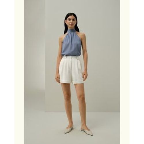 Lilysilk Short En Soie Lilysilk X Lydia Millen Short Monaco Soie Crêpe De Chine Légèreté Luxueuse Blanc Naturel 42