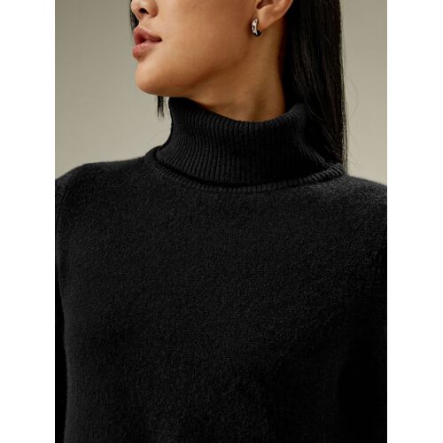 Lilysilk Pull Cachemire Femme Col Roulé Détachable Col Roulé Amovible 100 % Cachemire Léger Et Résistant Aux Rides Légèreté Luxueuse Noir Xs