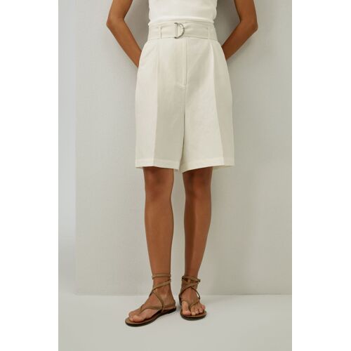 Lilysilk Short Soie Femme Parfait Pour Créer Un Style Décontracté Et Sans Effort Tenues Mélange De Soie Et De Lin Blanc Naturel 34