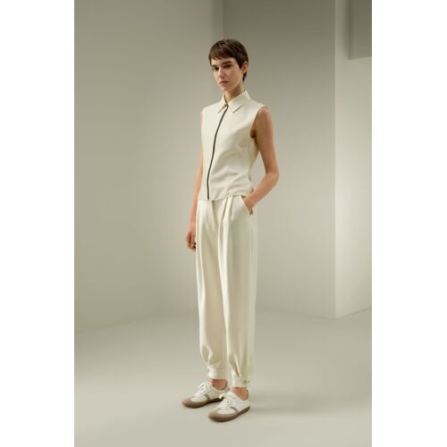 Lilysilk Gilet En Soie Patte Zippée, Découpe Tridimensionnelle 100 % Sergé De Soie Simple Et Classique Élégance Sans Effort Lilyblanc Xl