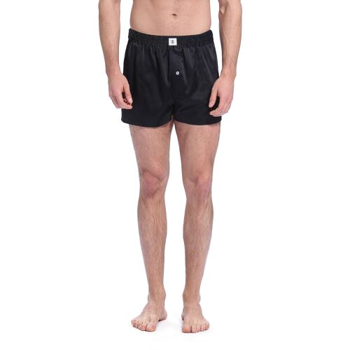 Lilysilk Caleçon En Soie Luxueux Homme France 93% Soie Black Xl