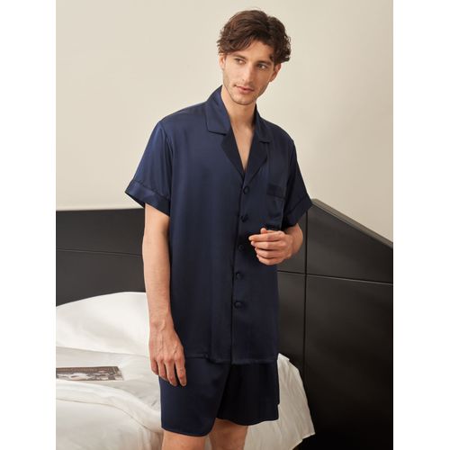 Lilysilk Pyjama Soie Xl Bleu Marine