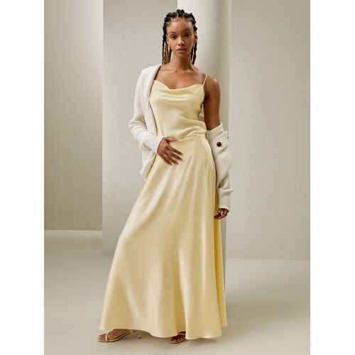 Lilysilk Jupe En Soie Longue Jaune Doré Poches À Coutures Cachées 100% Soie Naturelle Pièces Incontournables Pour De Multiples Occasions 36