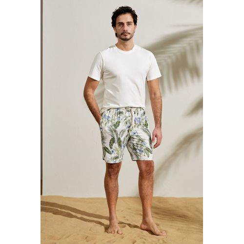 Lilysilk Short En Soie Homme Taille Élastique Soie De Haute Qualité Peut Être Essayé Imprimé Palmiers Tropicaux S