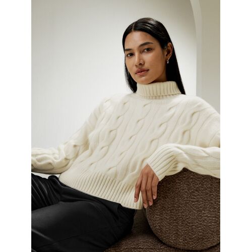 Lilysilk Pulls Femme Cachemire Blanc Tricotage Torsadé 100% Cachemire Une Touche D'élégance Dans Votre Vie L