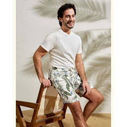 Lilysilk Short Tropical Croisière Hawaïenne Technique De Tissage Jacquard Soie De Mûrier Douceur Contre La Peau Imprimé Palmiers Tropicaux Xxl